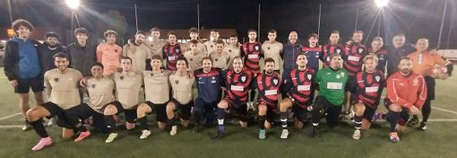 Su Nuraghe Calcio Biella e Bears United prima della partita. Su Nuraghe Calcio Biella e Bears United prima della partita.