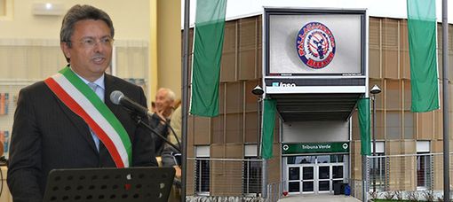 Biella Forum, il sindaco Marco Cavicchioli tifa Angelico all'inizio della stagione 2016/17