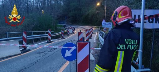 Chiuso al traffico il ponte tra Tollegno e Pralungo Chiuso al traffico il ponte tra Tollegno e Pralungo