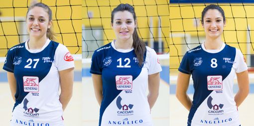 Francesca Quaglino, Adriana Esanu e Sofia Gaia Comoli del Teamvolley Under 19 Francesca Quaglino, Adriana Esanu e Sofia Gaia Comoli del Teamvolley Under 19
