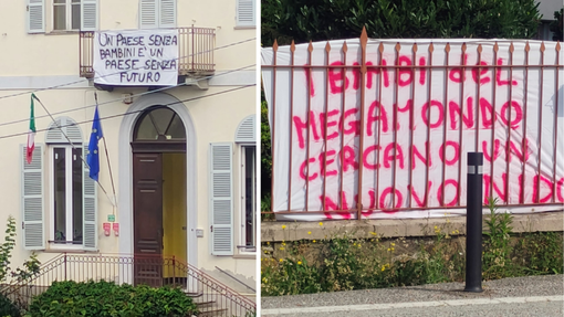 Ronco Biellese, chiude il nido Megamondo: striscioni di protesta al municipio