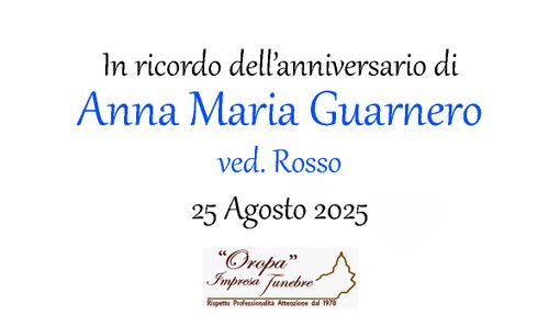 Anna Maria Guarnero, ved. Rosso