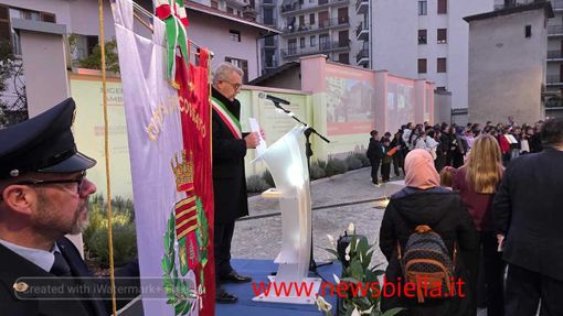 Moggio: “Un nuovo volto per il cuore di Cossato”, inaugurata la piazza dedicata a Virginia Angela Borrino FOTO Catia Ciccarelli per newsbiella.it