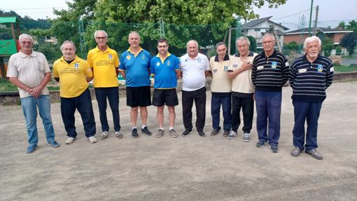 Le quattro semifinaliste a Valdengo - Foto Federbocce
