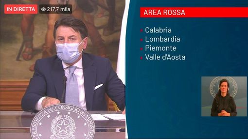 È ufficiale: il Piemonte è in zona rossa, misure in vigore da venerdì. Servirà l'autocertificazione per uscire di casa