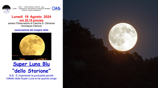 Questa sera la Superluna: a Occhieppo Inferiore uno spettacolo astronomico.