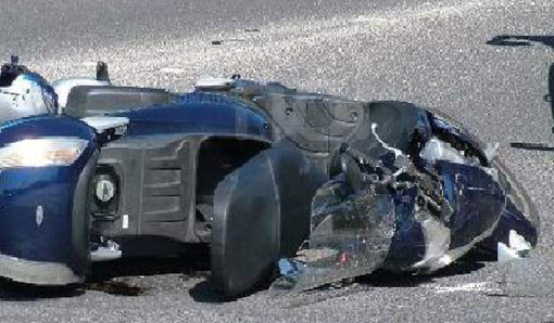 Cossato, sciola sull'asfalto, motociclista in ospedale, foto archivio