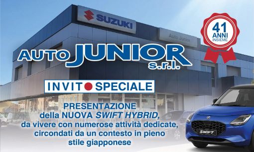 Biella, Autojunior: OPEN WEEK END. E' arrivata la nuova SUZUKI SWIFT
