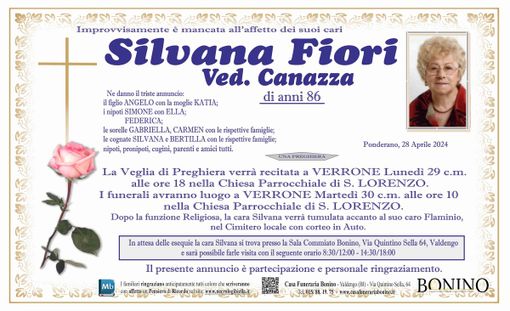 Silvana Fiori, Ved. Canazza
