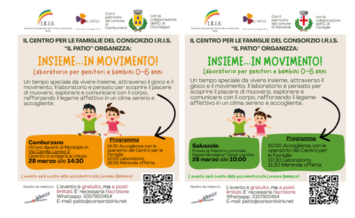 Salussola e Camburzano: doppio appuntamento di gioco per famiglie con bimbi da 0 a 6 anni