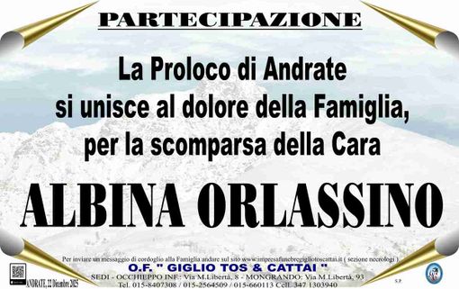 Albina Orlassino, partecipazione