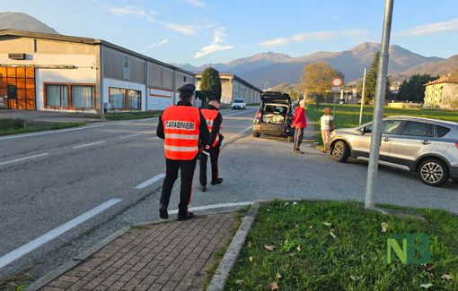 Incidente ad Andorno, tre auto coinvolte sulla SP100 FOTO Mauro Benedetti per newsbiella.it