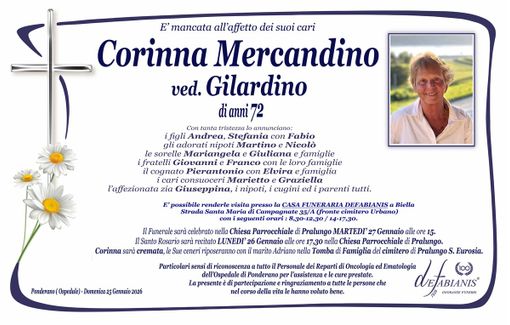 Corinna Mercandino, ved. Gilardino Corinna Mercandino, ved. Gilardino