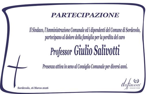 Professor Giulio Salivotti - Partecipazione