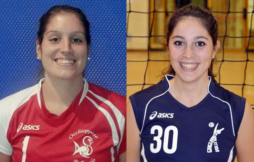 Marika Saporito del teamvolley e Giorgia Marinello del Gaglianico