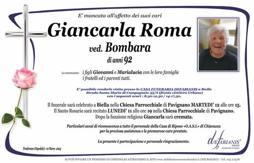 Giancarla Roma ved. Bombara