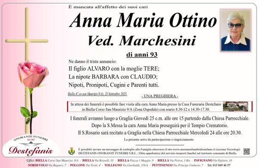 Anna Matia Ottino, Ved. Marchesini