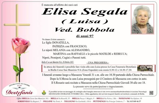 Elisa Sagala (Luisa), ved. Bobbola Elisa Sagala (Luisa), ved. Bobbola