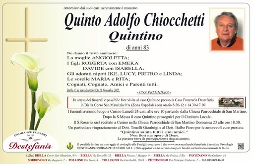 Quinto Adolfo Chiocchetti Quintino Quinto Adolfo Chiocchetti Quintino