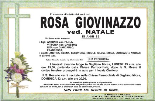 Rosa Giovinazzo Ved. Natale
