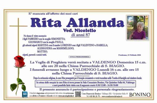 Rita Allanda, ved. Nicolello