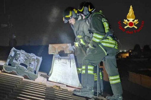 Dal Nord Ovest, a Cigliano principio d'incendio di una canna fumaria