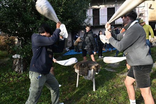 La tradizione rivive a Bagneri: battitura delle castagne a Cascina Nisina - Foto di Alberto Barbera