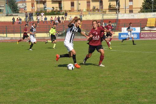 Gabriele Coppo in azione nella gara d'andata