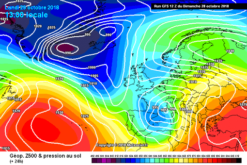 Previsioni meteo: 28-29-30-31 ottobre 2018