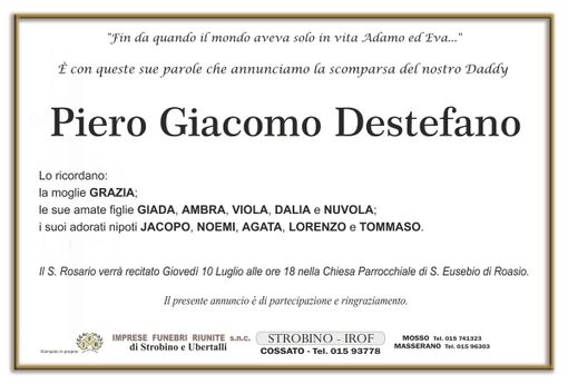 Pier Giacomo Destefano Pier Giacomo Destefano