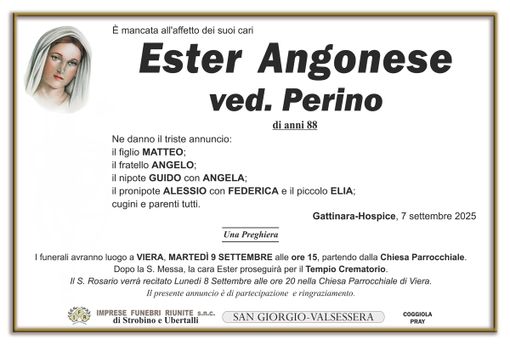 Ester Angonese, ved. Perino