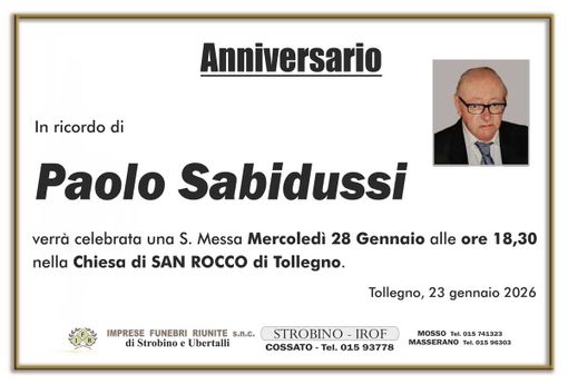 Paolo Sabidussi - Anniversario