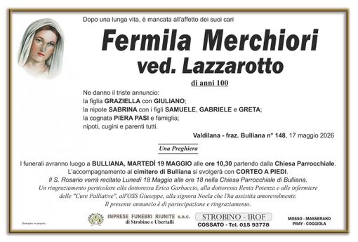 Fermila Merchiori, ved. Lazzarotto Fermila Merchiori, ved. Lazzarotto