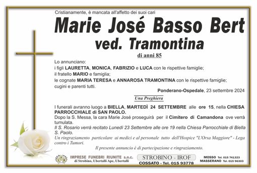 Maria José Basso Bert, ved. Tramontina