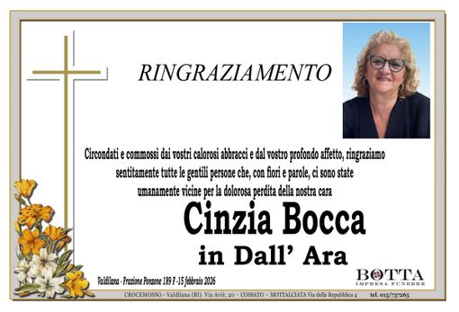 Cinzia Bocca, in Dall'Ara Cinzia Bocca, in Dall'Ara