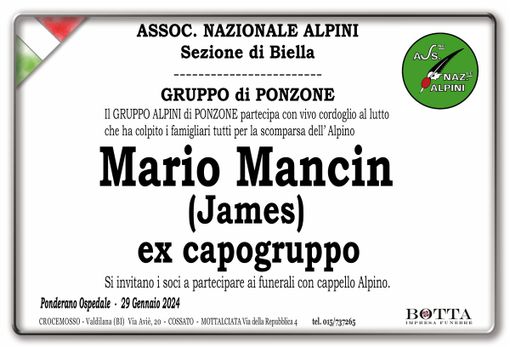 Mario Mancin (James) ex capogruppo, partecipazione