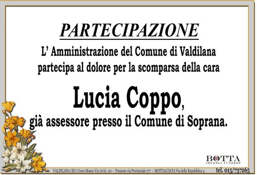 Lucia Coppo, in Broglia Fratin - Partecipazione
