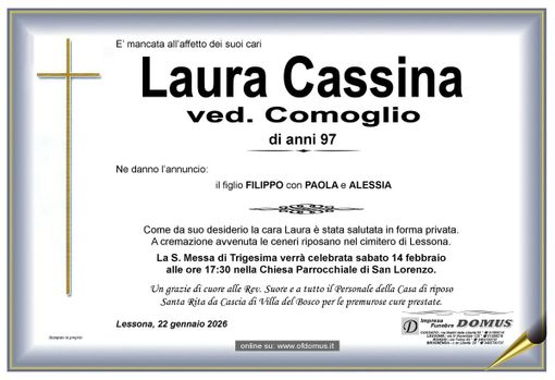 Laura Cassina, ved. Comoglio Laura Cassina, ved. Comoglio