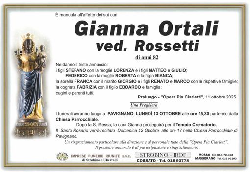 Gianna Ortali, ved Rossetti