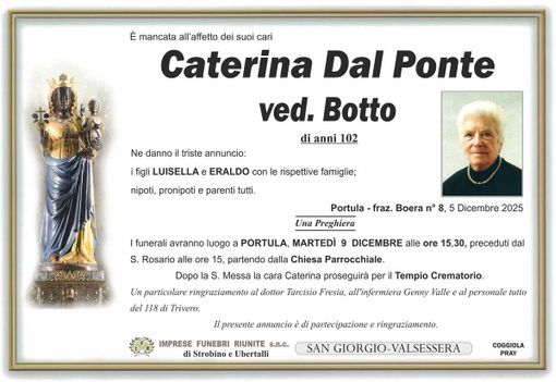 Caterina Dal Ponte, ved. Botto