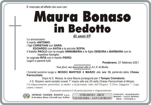 Maura Bonaso in Bedotto