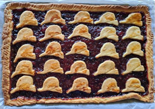 Crostata “alpina” offerta ai visitatori del Museo delle Migrazioni di Pettinengo.