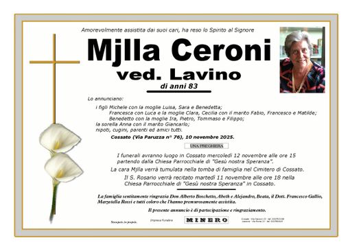 Mjlla Ceroni, ved. Lavino