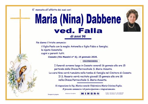 Maria (Nina) Dabbene, ved. Falla Maria (Nina) Dabbene, ved. Falla