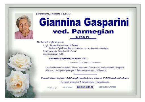 Giannina Gasparini, ved. Parmegian