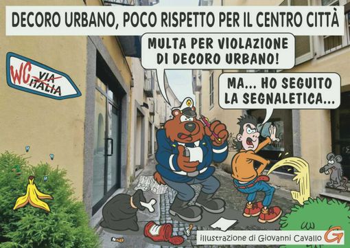 Via Italia, istruzioni per l'uso: da salotto a WC è questione di rispetto - Illustrazione di Giovanni Cavallo