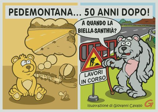 Pedemontana, cinquant'anni dopo: il sogno diventa cantiere - Illustrazione di Giovanni Cavallo Pedemontana, cinquant'anni dopo: il sogno diventa cantiere - Illustrazione di Giovanni Cavallo