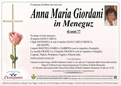 Anna Maria Giordani in Meneguz Anna Maria Giordani in Meneguz