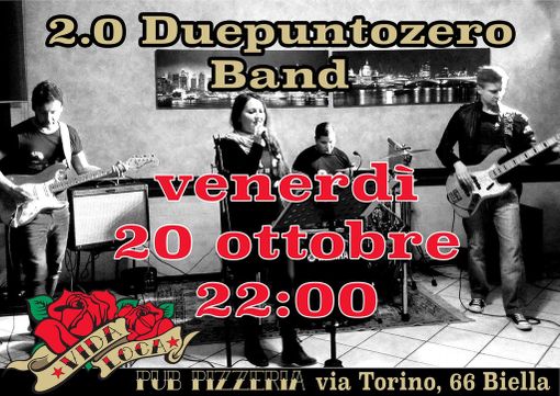Appuntamento Live domani sera al Vida Loca con 2.0 Duepuntozero Band
