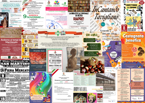 Tante cose da fare nel we del 7, 8 e 9 novembre